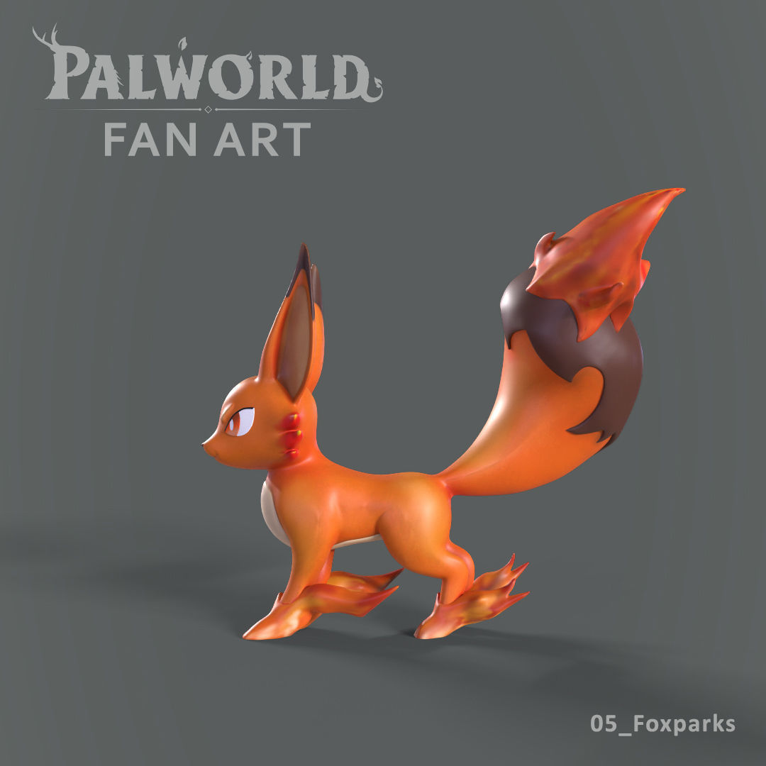 PALWORLD 05 FOXPARKS FANART 3D print model_2