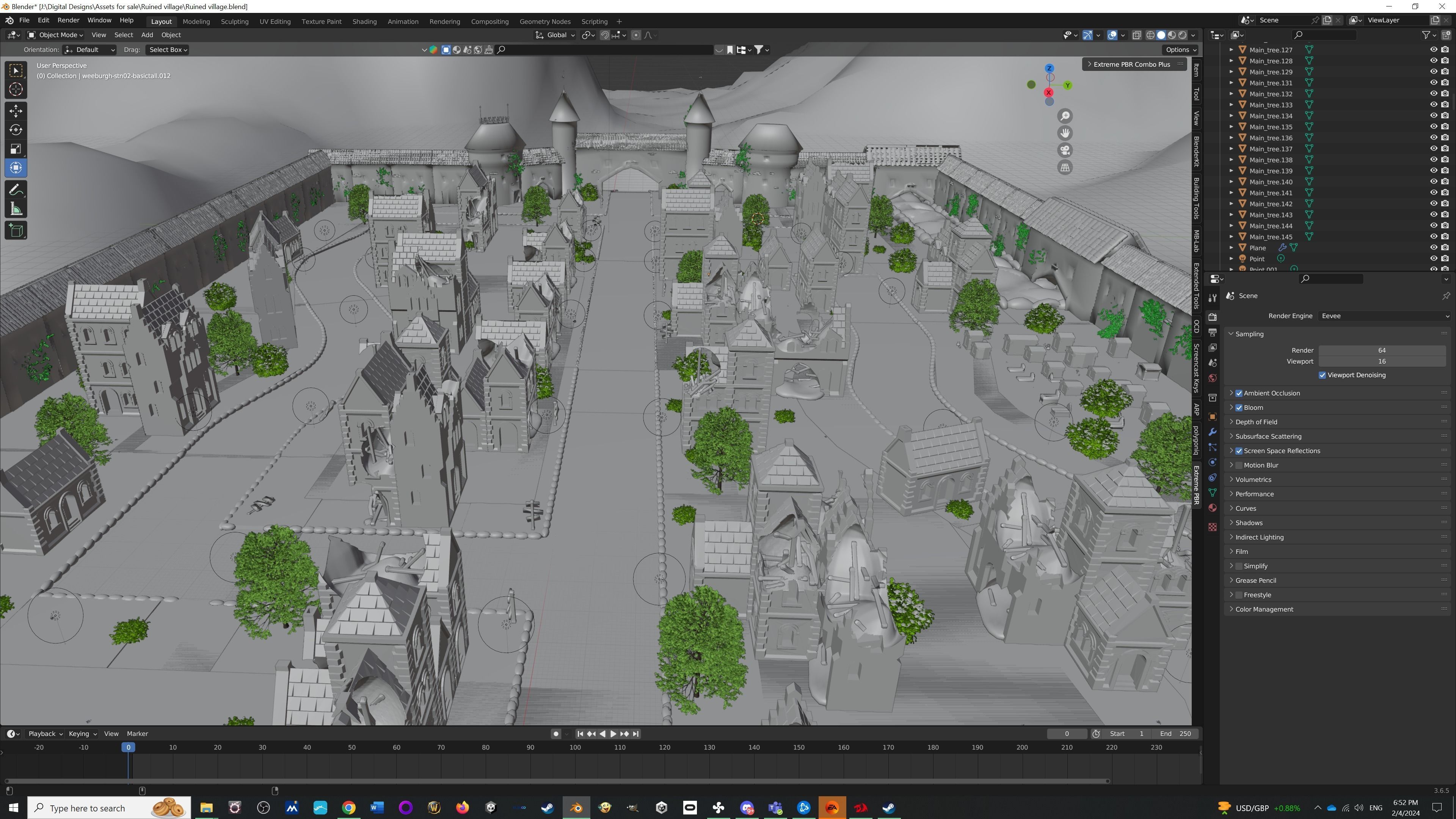 Lost City Modular Ruined Town Perfect for Game Development Low-poly 3D model_12