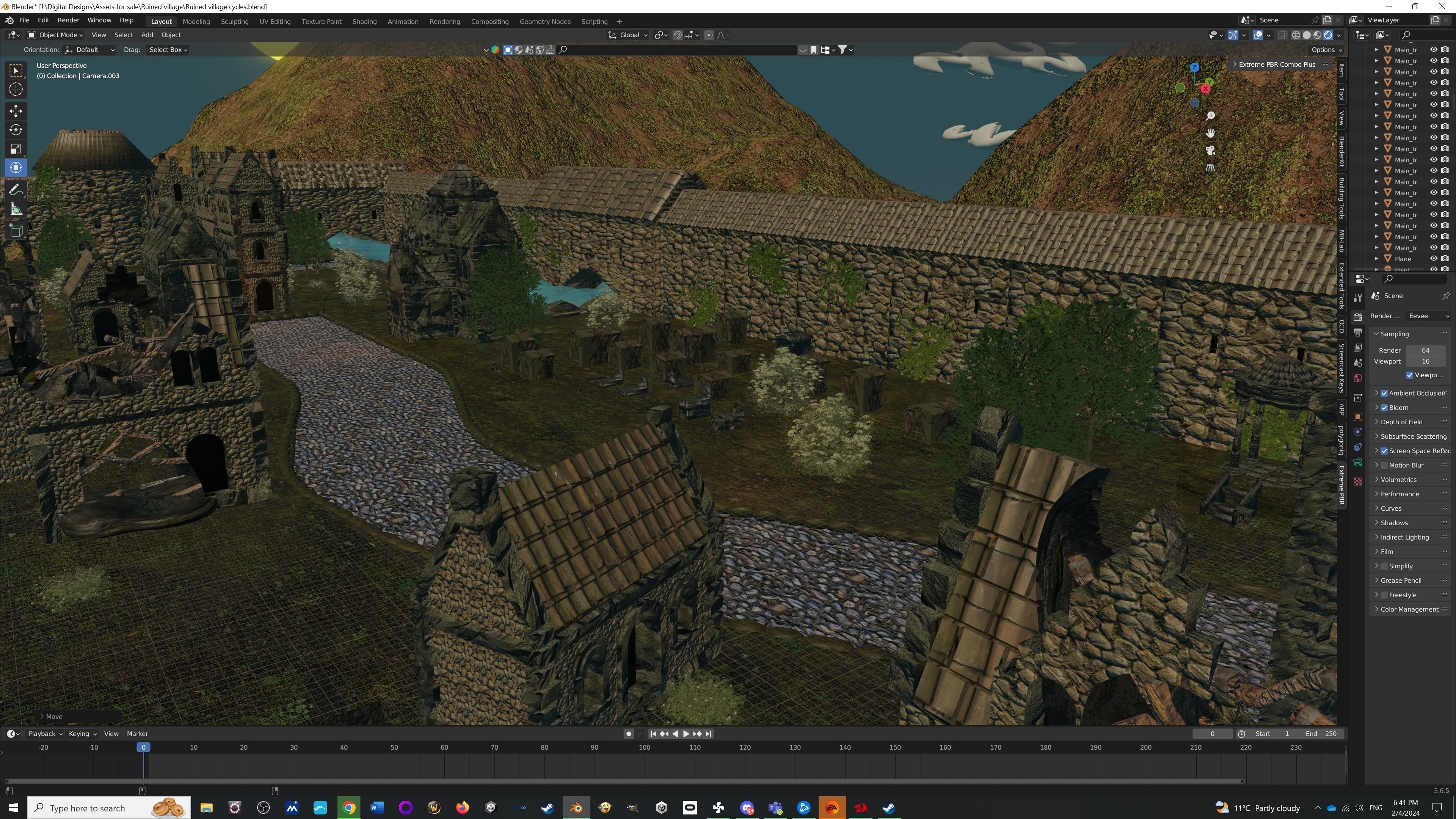 Lost City Modular Ruined Town Perfect for Game Development Low-poly 3D model_4