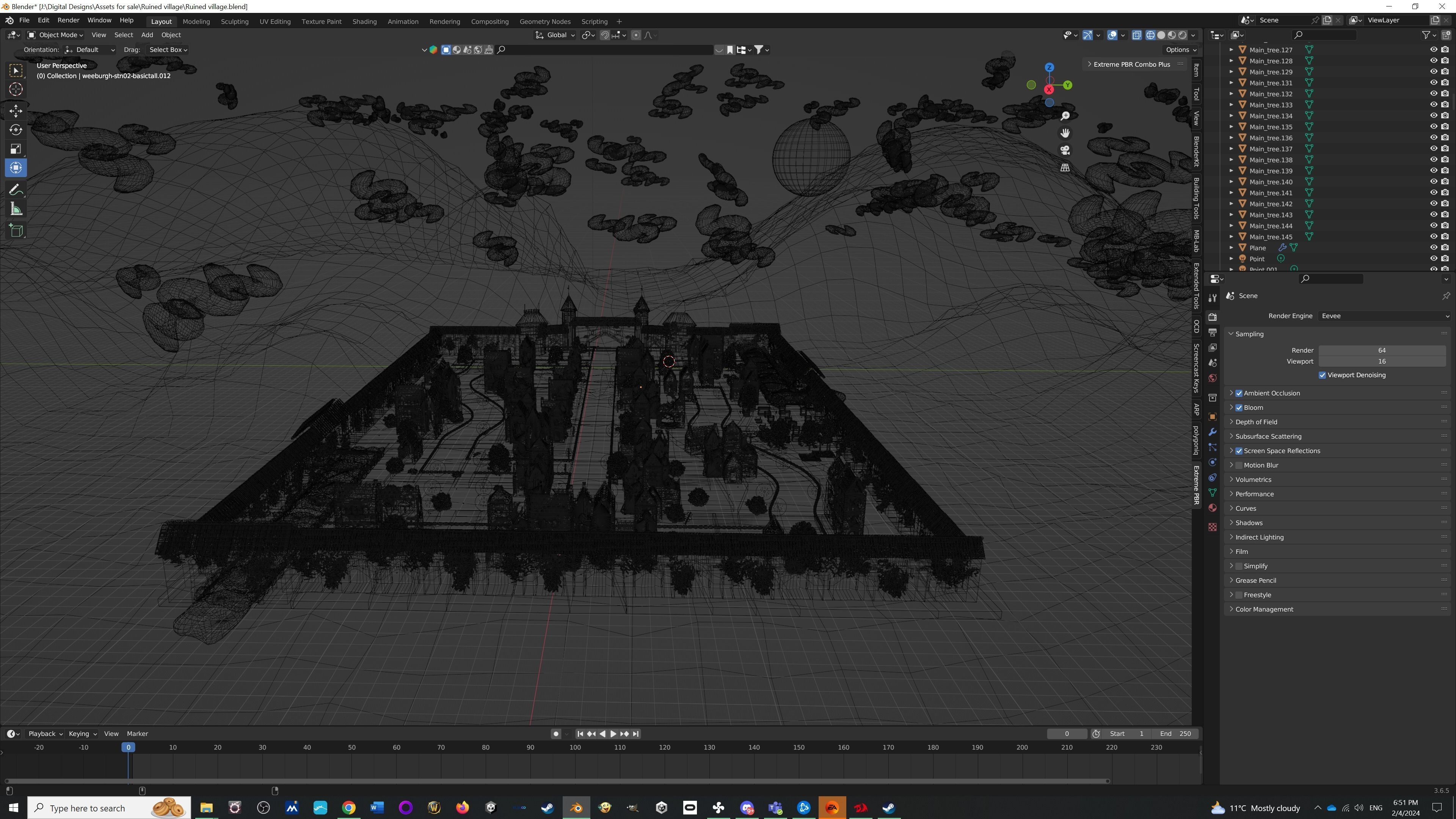 Lost City Modular Ruined Town Perfect for Game Development Low-poly 3D model_1