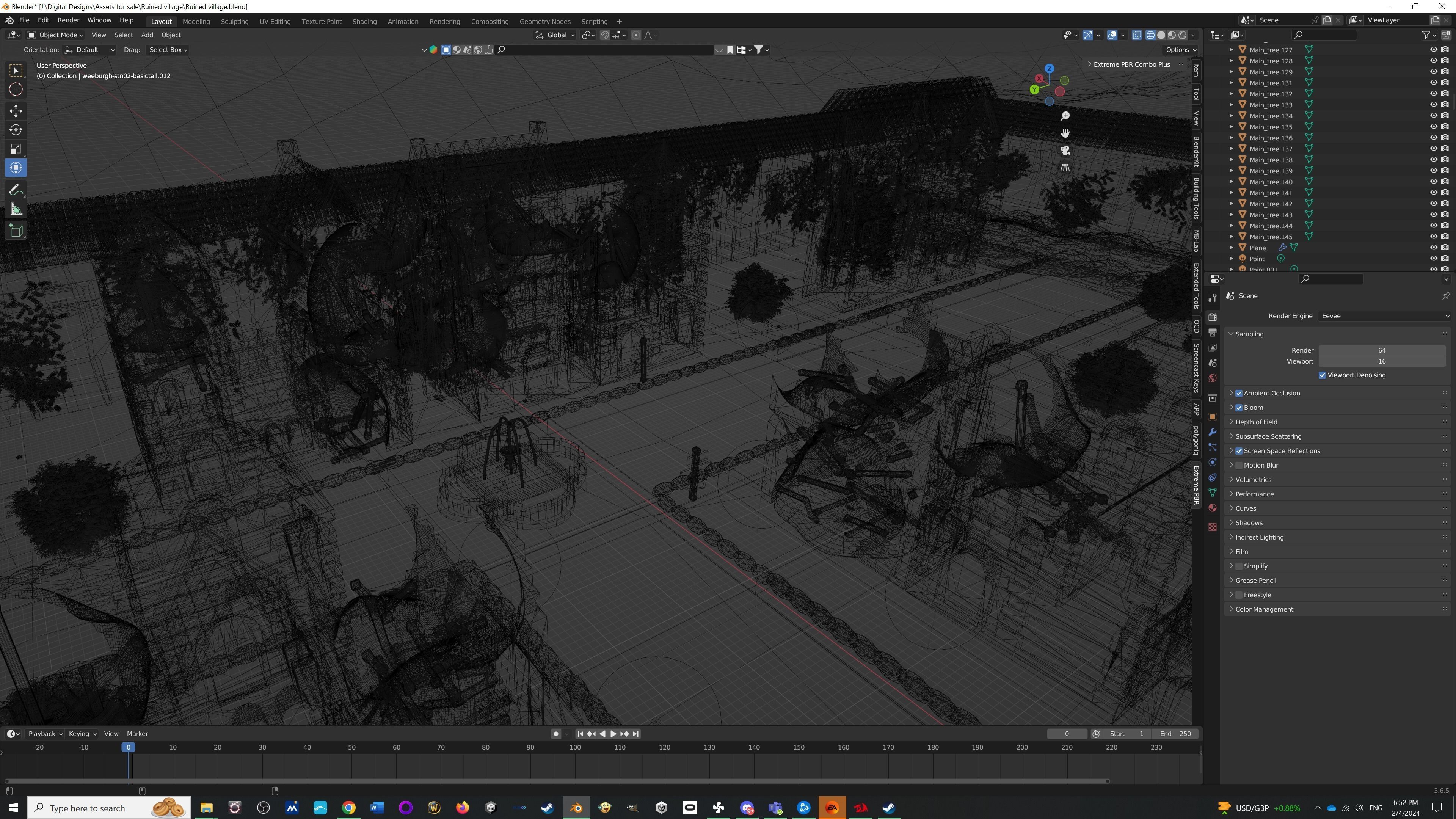 Lost City Modular Ruined Town Perfect for Game Development Low-poly 3D model_9