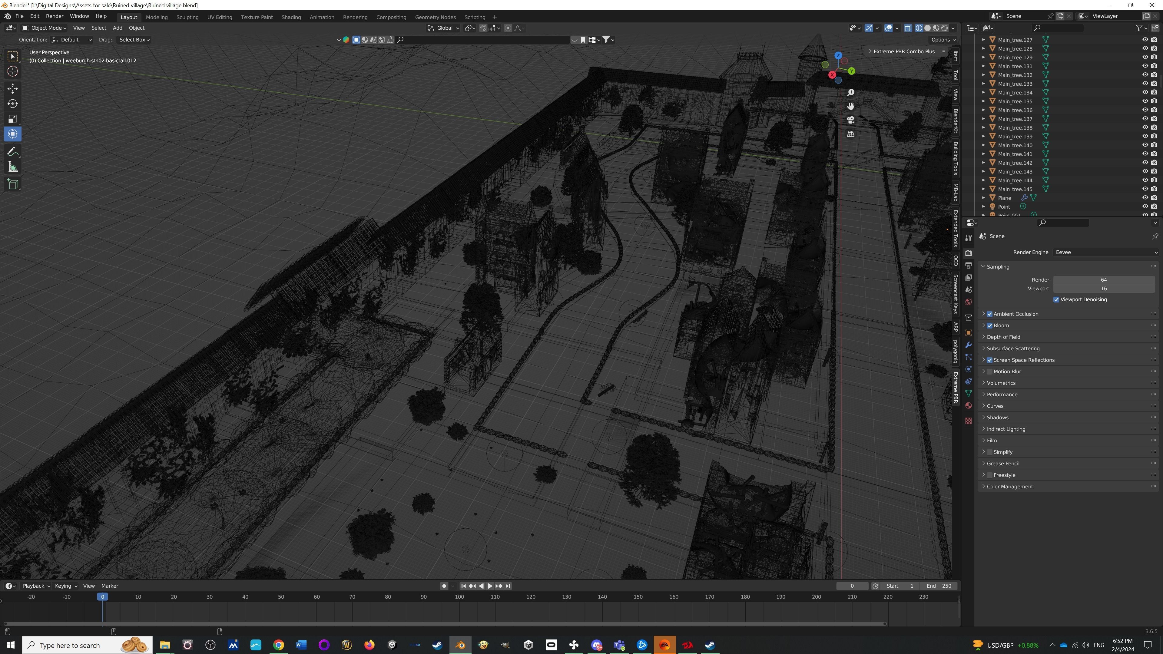 Lost City Modular Ruined Town Perfect for Game Development Low-poly 3D model_10