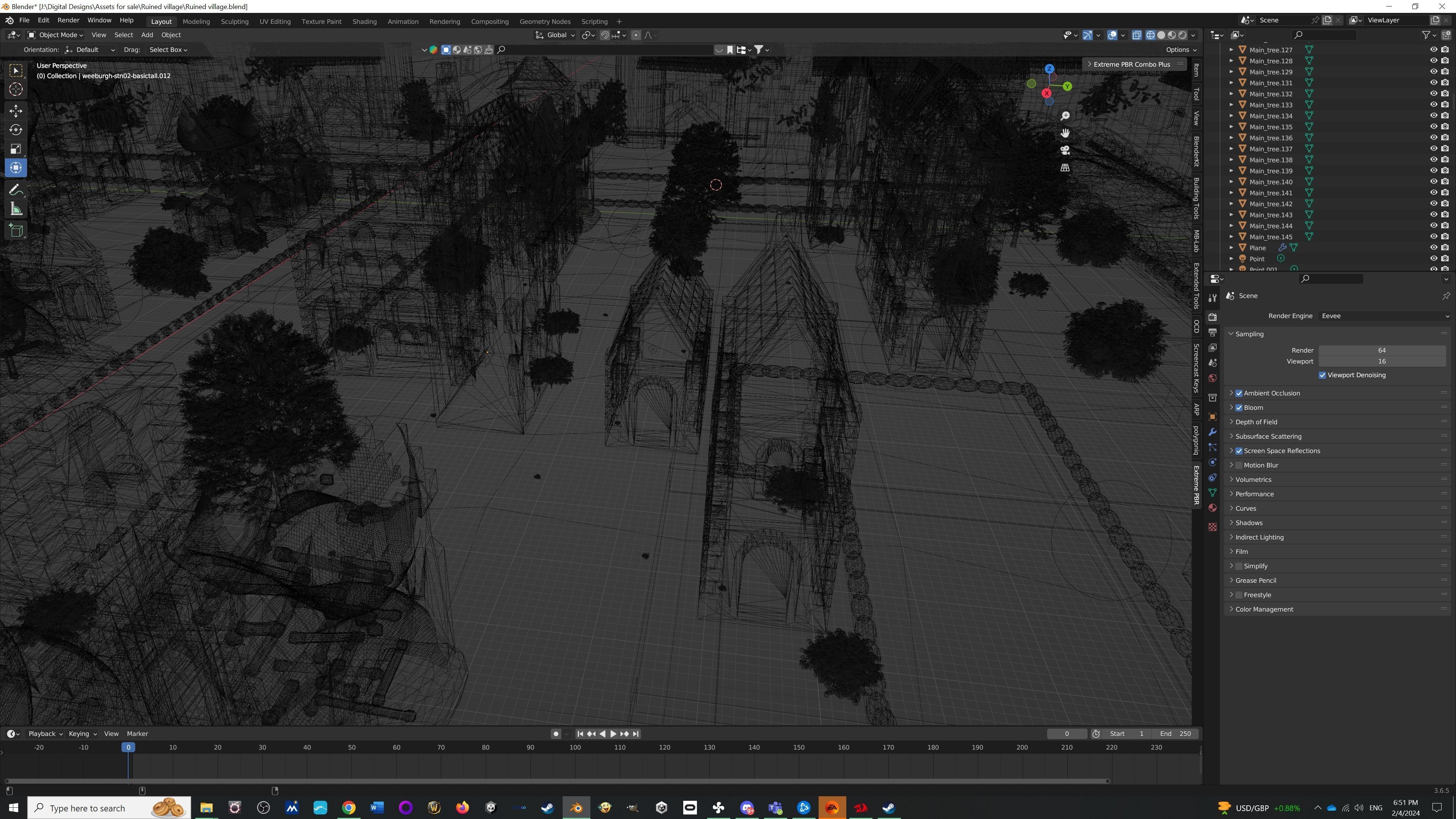Lost City Modular Ruined Town Perfect for Game Development Low-poly 3D model_8