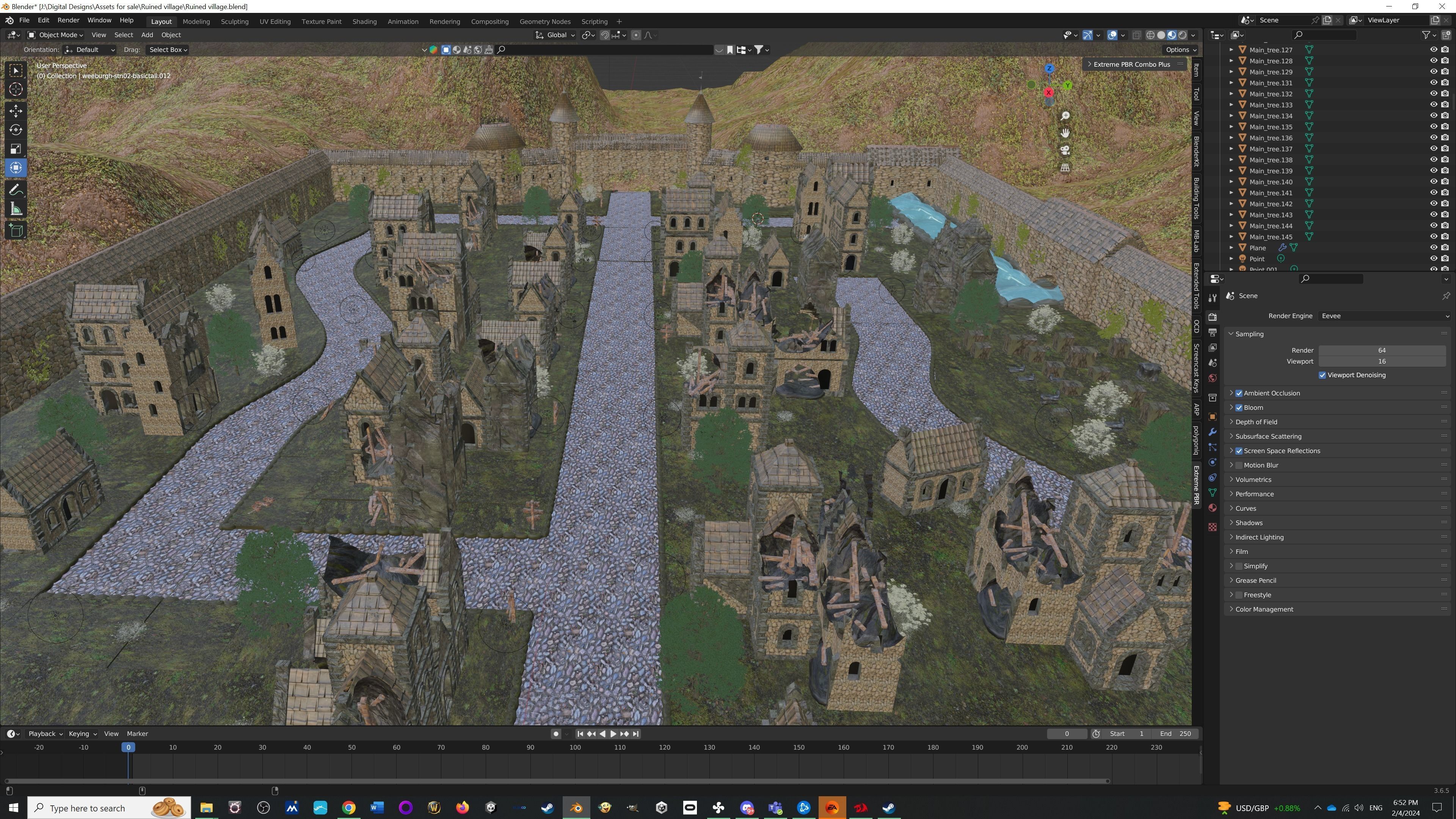 Lost City Modular Ruined Town Perfect for Game Development Low-poly 3D model_2