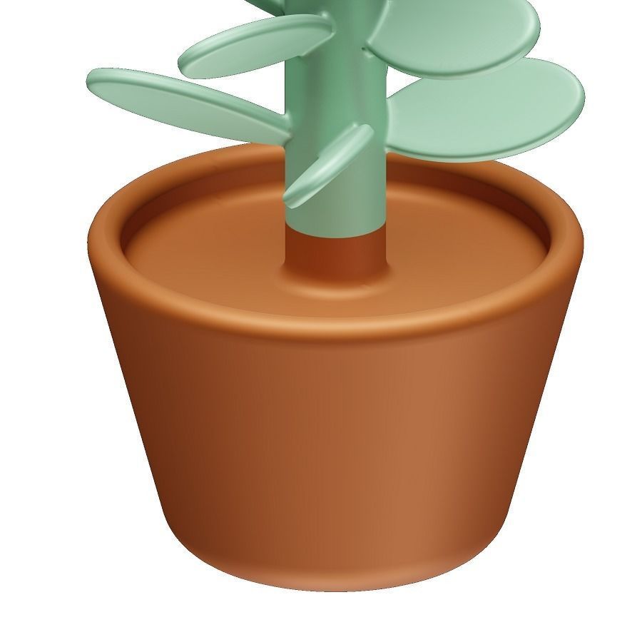 Cartoon Plant Flower Pot 3D model_2