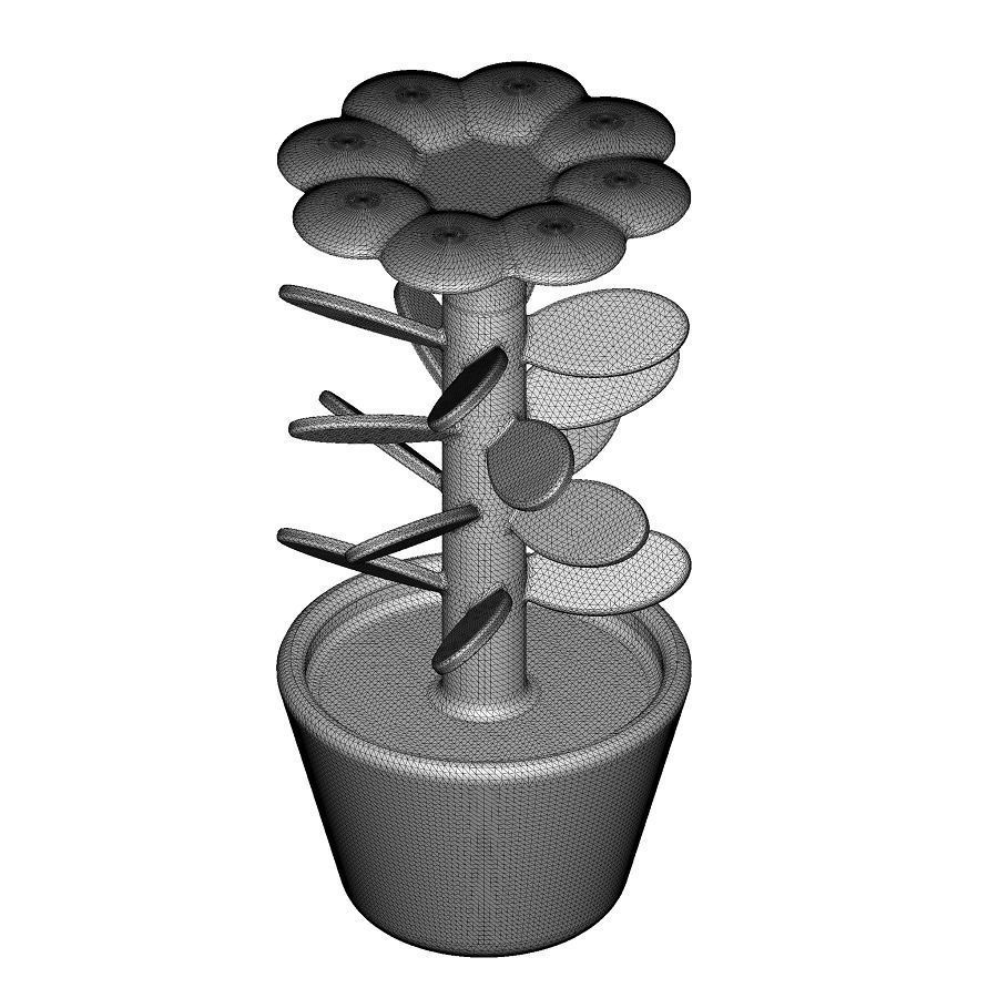 Cartoon Plant Flower Pot 3D model_4