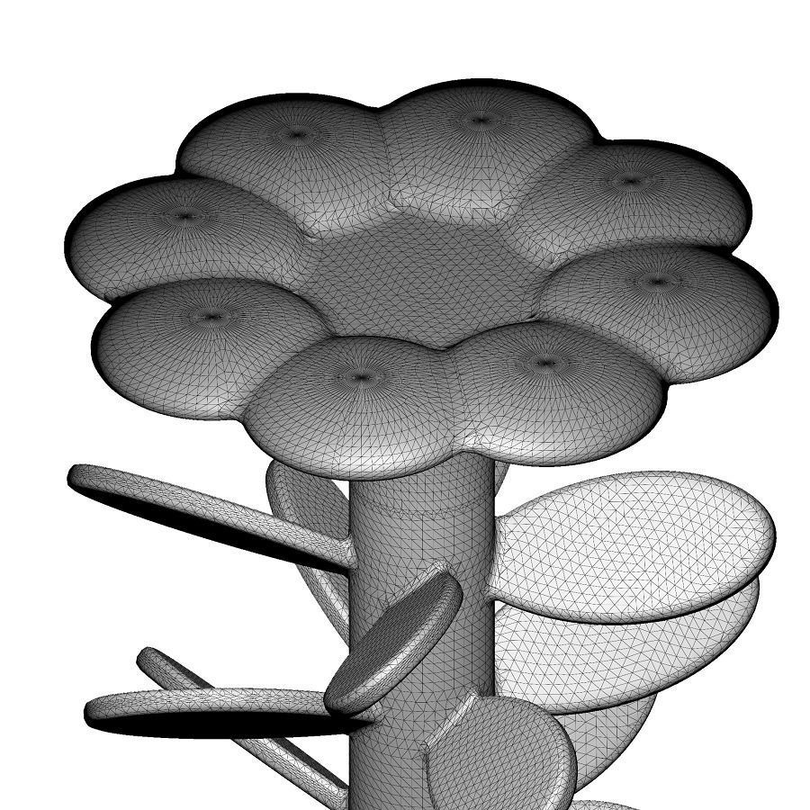 Cartoon Plant Flower Pot 3D model_5