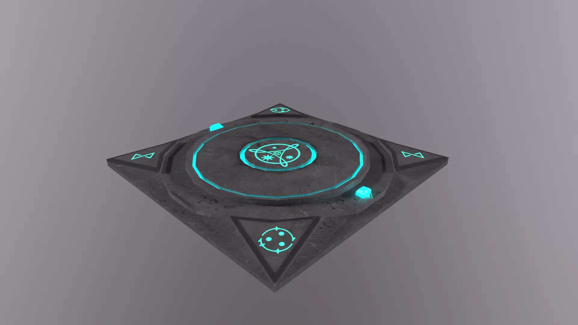 Teleport Platform for RPG low Low-poly 3D model