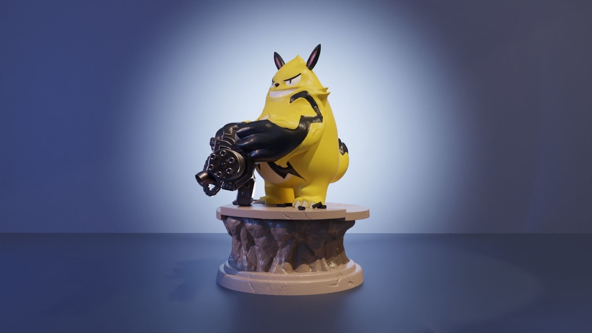GRIZZBOLT AND MINIGUN FROM PALWORLD 3D print model_1