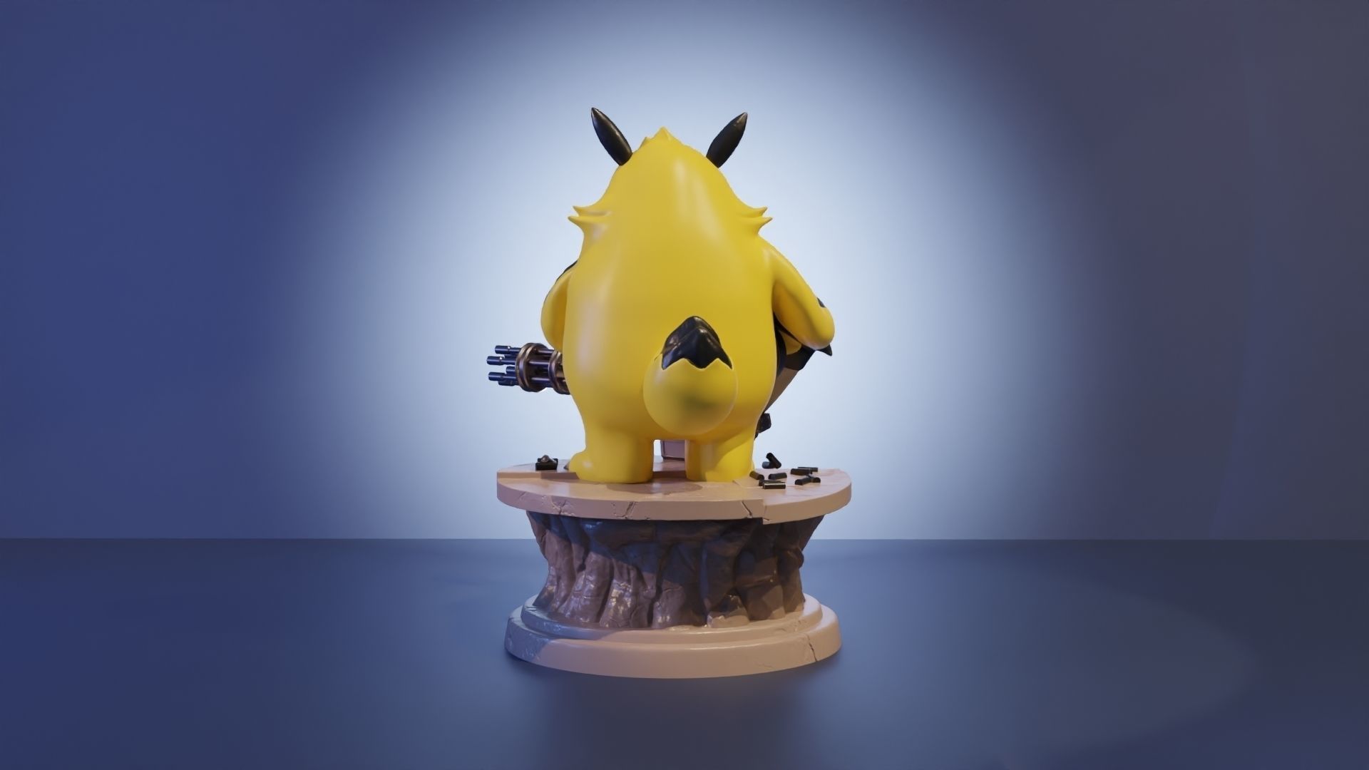 GRIZZBOLT AND MINIGUN FROM PALWORLD 3D print model_2