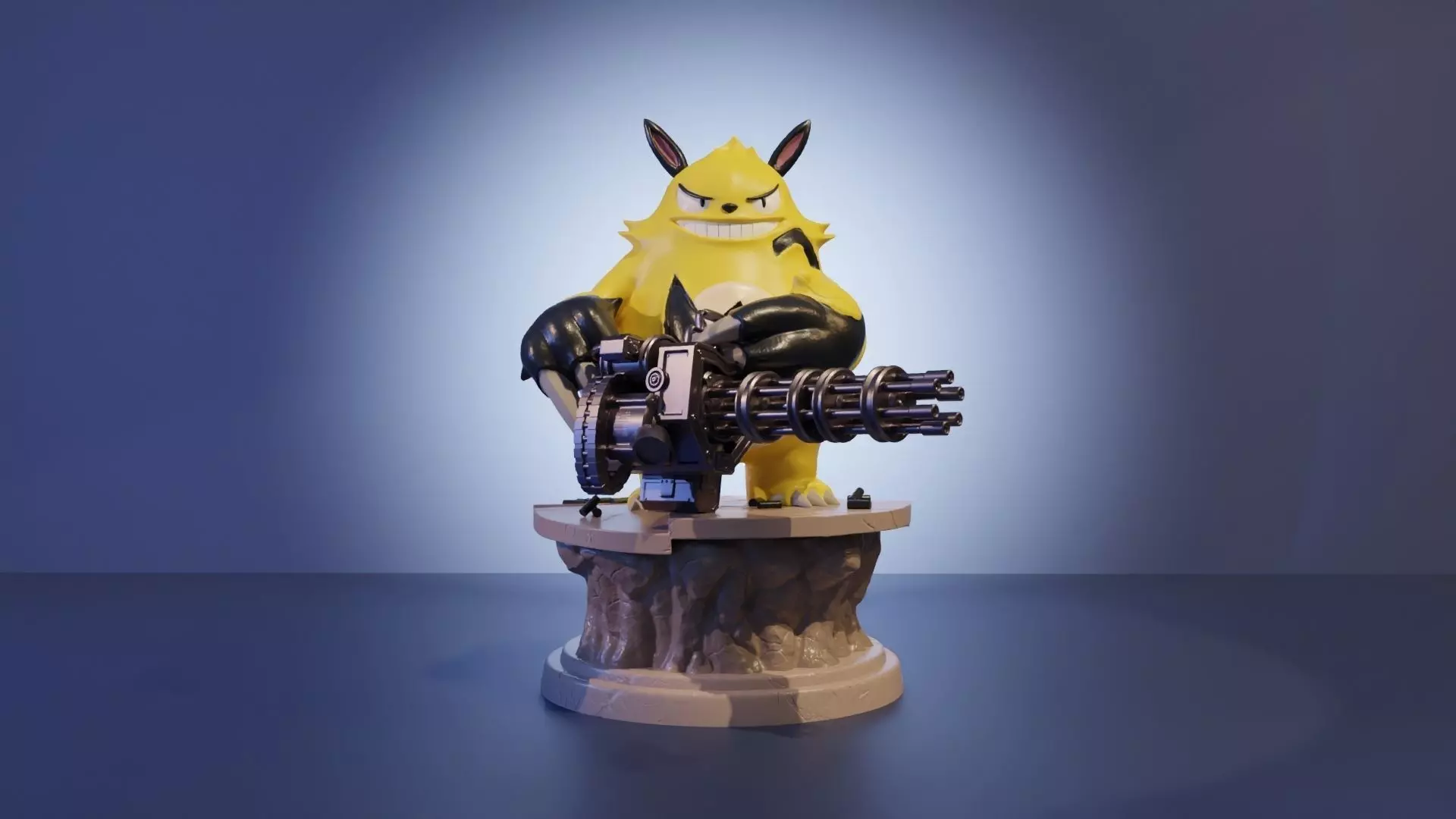 GRIZZBOLT AND MINIGUN FROM PALWORLD 3D print model_0