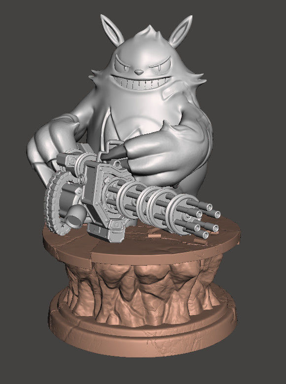 GRIZZBOLT AND MINIGUN FROM PALWORLD 3D print model_4