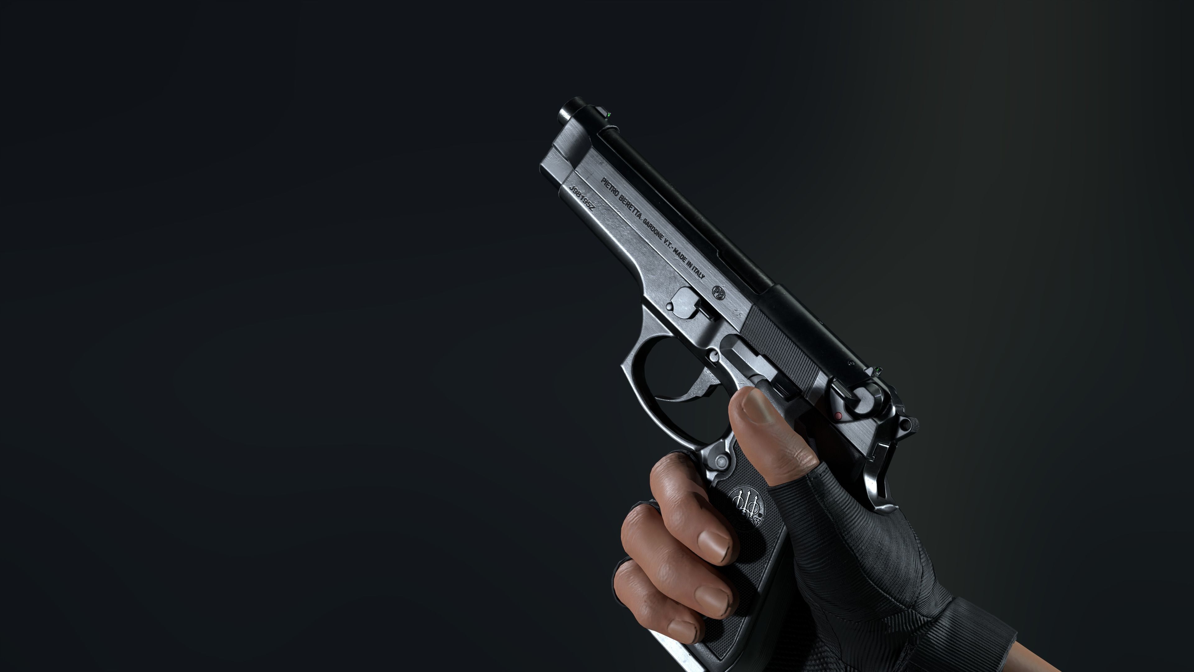 Beretta M9 Low-poly 3D model_5