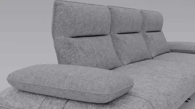 Elegance Unveiled-Mid-Poly Fabric Sofa