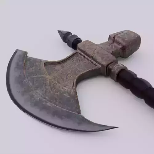 Barbarian Battle Axe - Detailed 3D model
