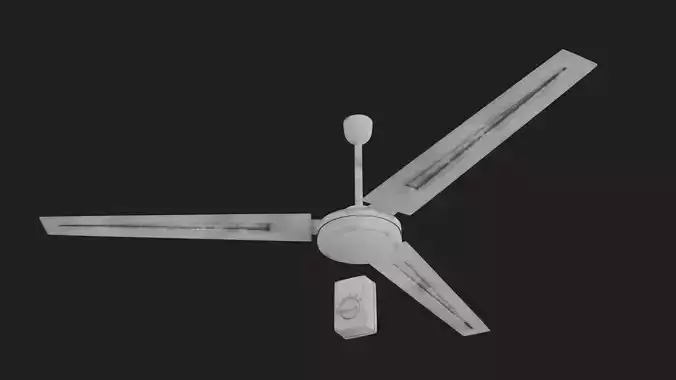 Dusty Old Style Ceiling Fan with Wall Control