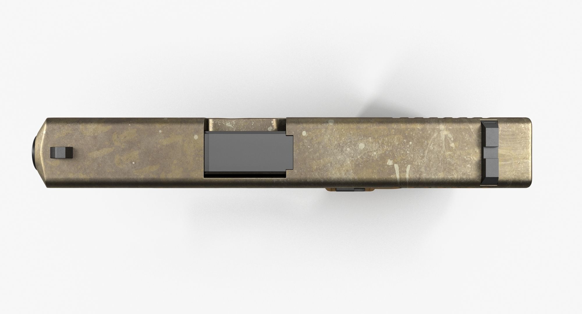 Glock 26 Brown Rough Low-poly 3D model_12