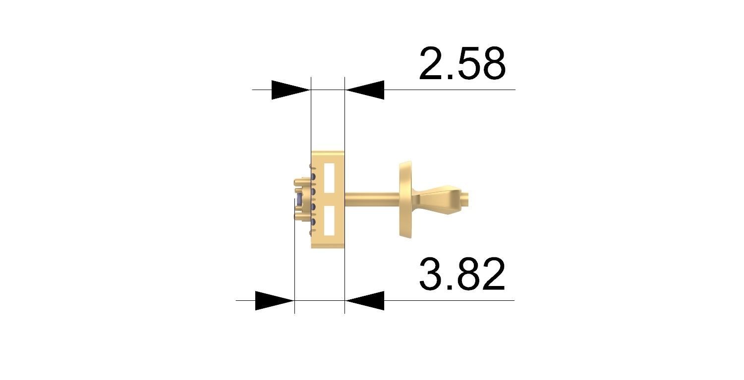 square earrings 3D print model_15