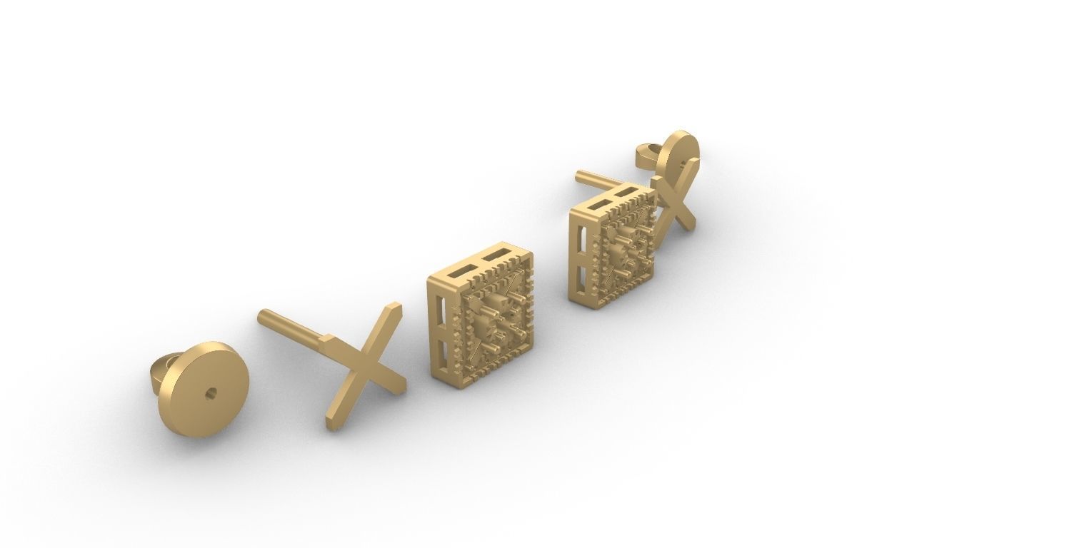 square earrings 3D print model_18