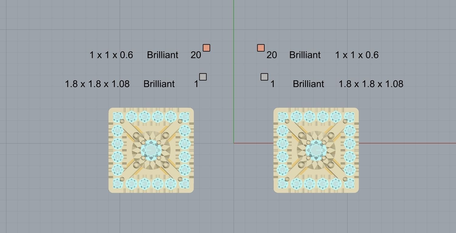 square earrings 3D print model_13