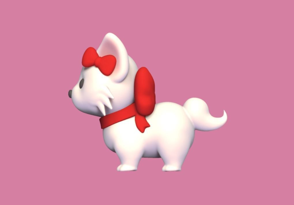 Cat Ribbon 3D print model_3