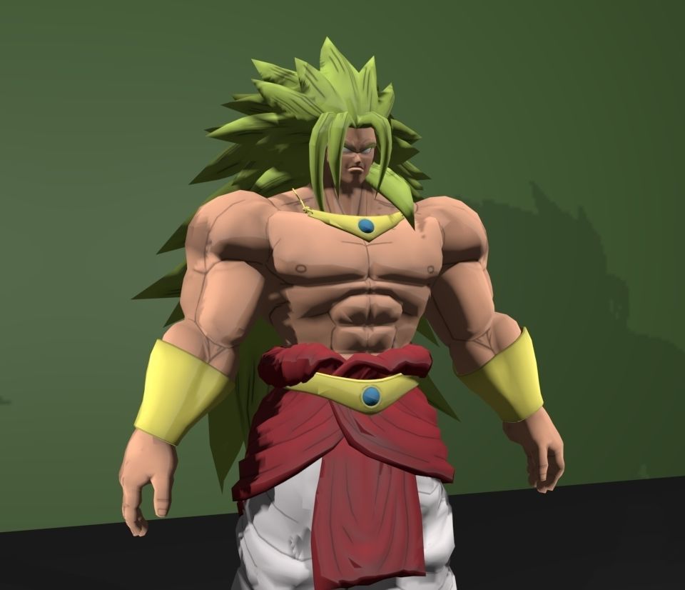 broly ssj3 3D model_2