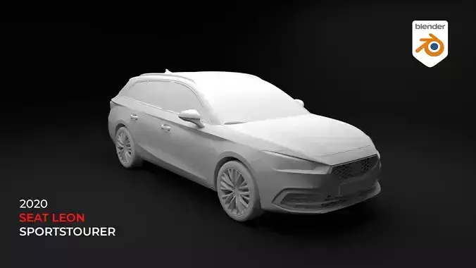 Seat Leon Sportstourer 2020 - High-Quality Blender Model 3D model