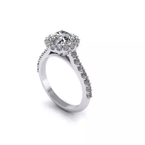 Diamond Fashionable Ring R103 3D print model