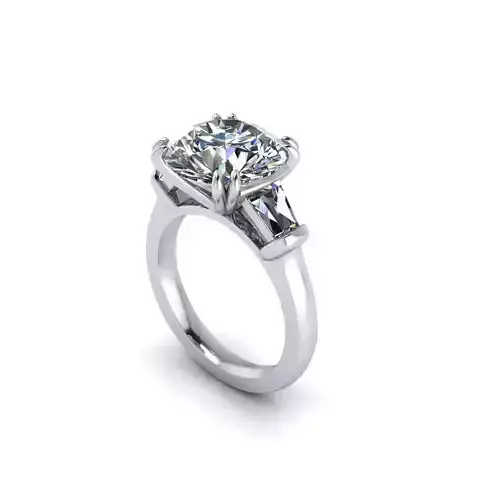 Three-stone Diamond Wedding Ring R91