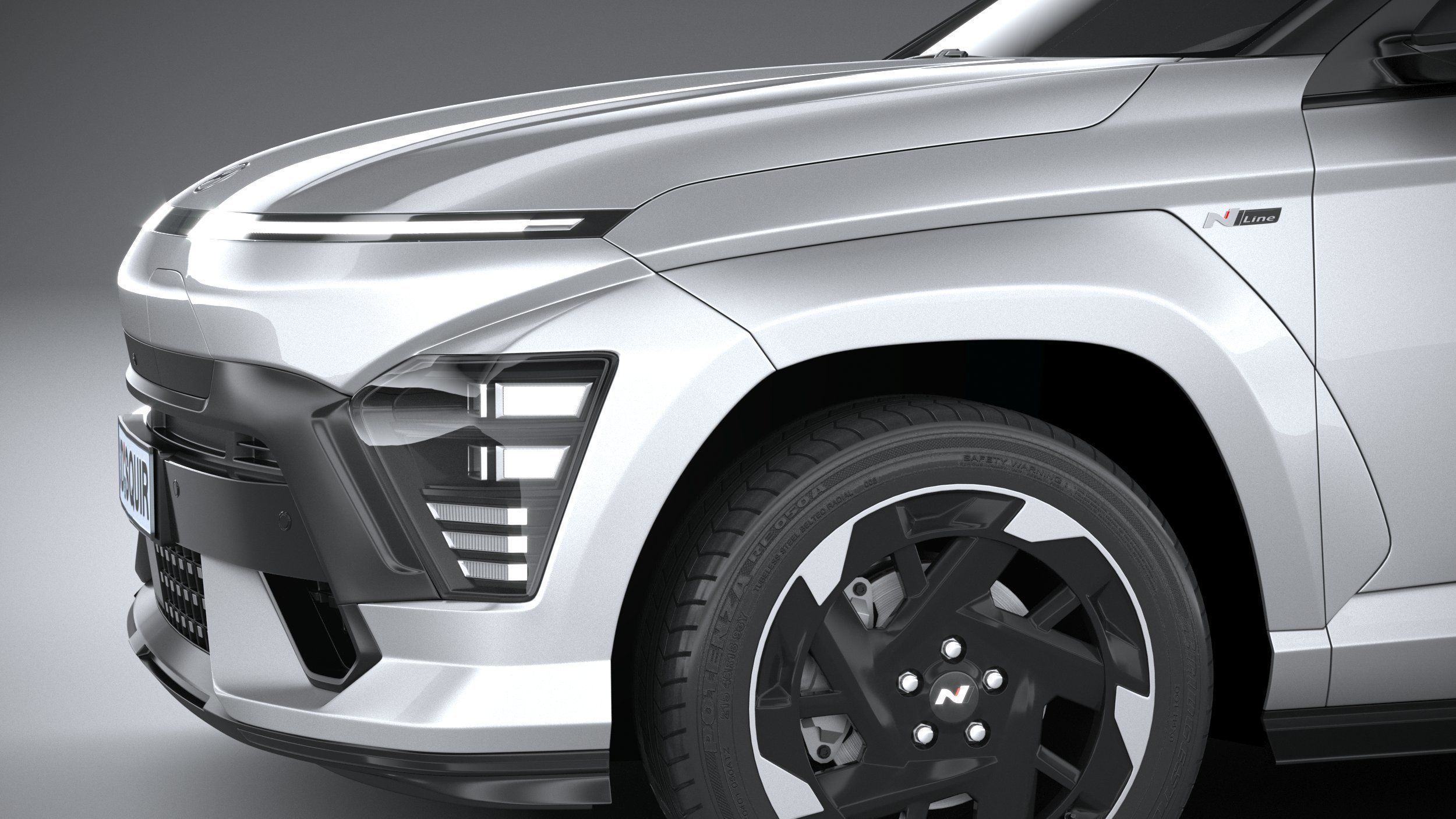 Hyundai Kona Electric N-Line 2024 3D model_3