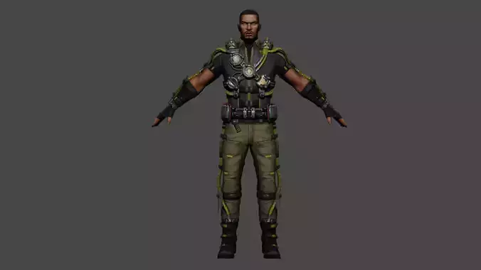 Electro Low-poly 3D model