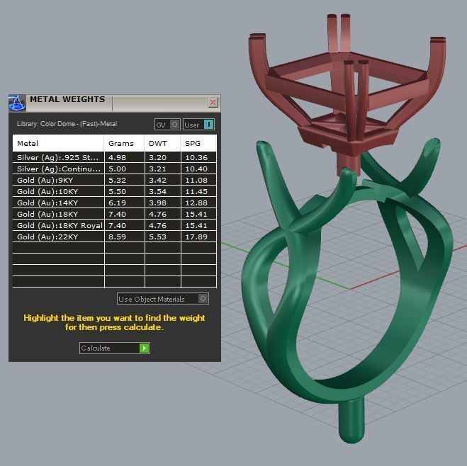 Fancy ring with emerald cut gem 3D print model_6