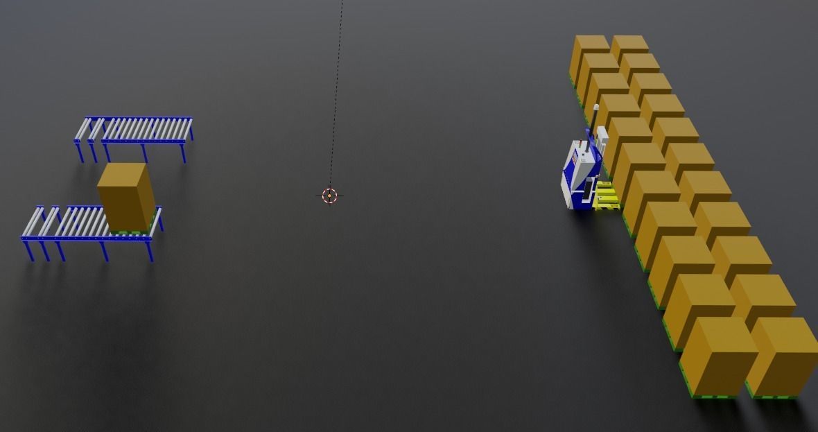 Fork Lift AGV 3D Designed model 3D model_3