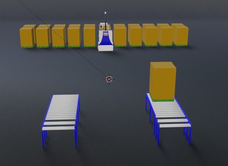 Fork Lift AGV 3D Designed model 3D model_2