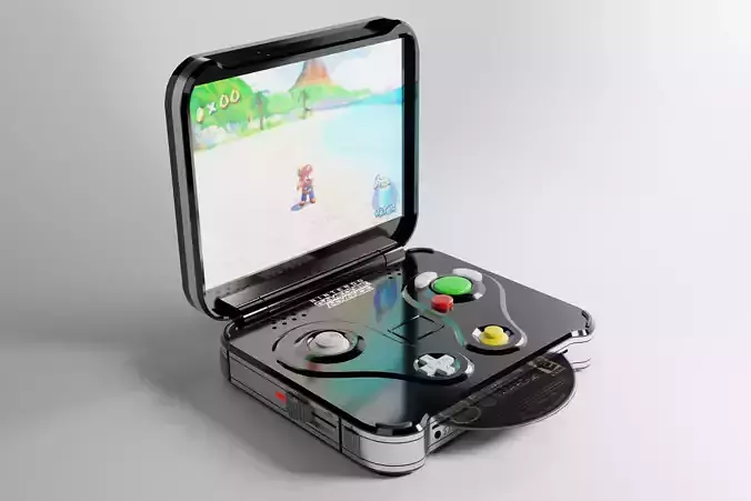 GameCube Advance Portable Low-poly 3D model