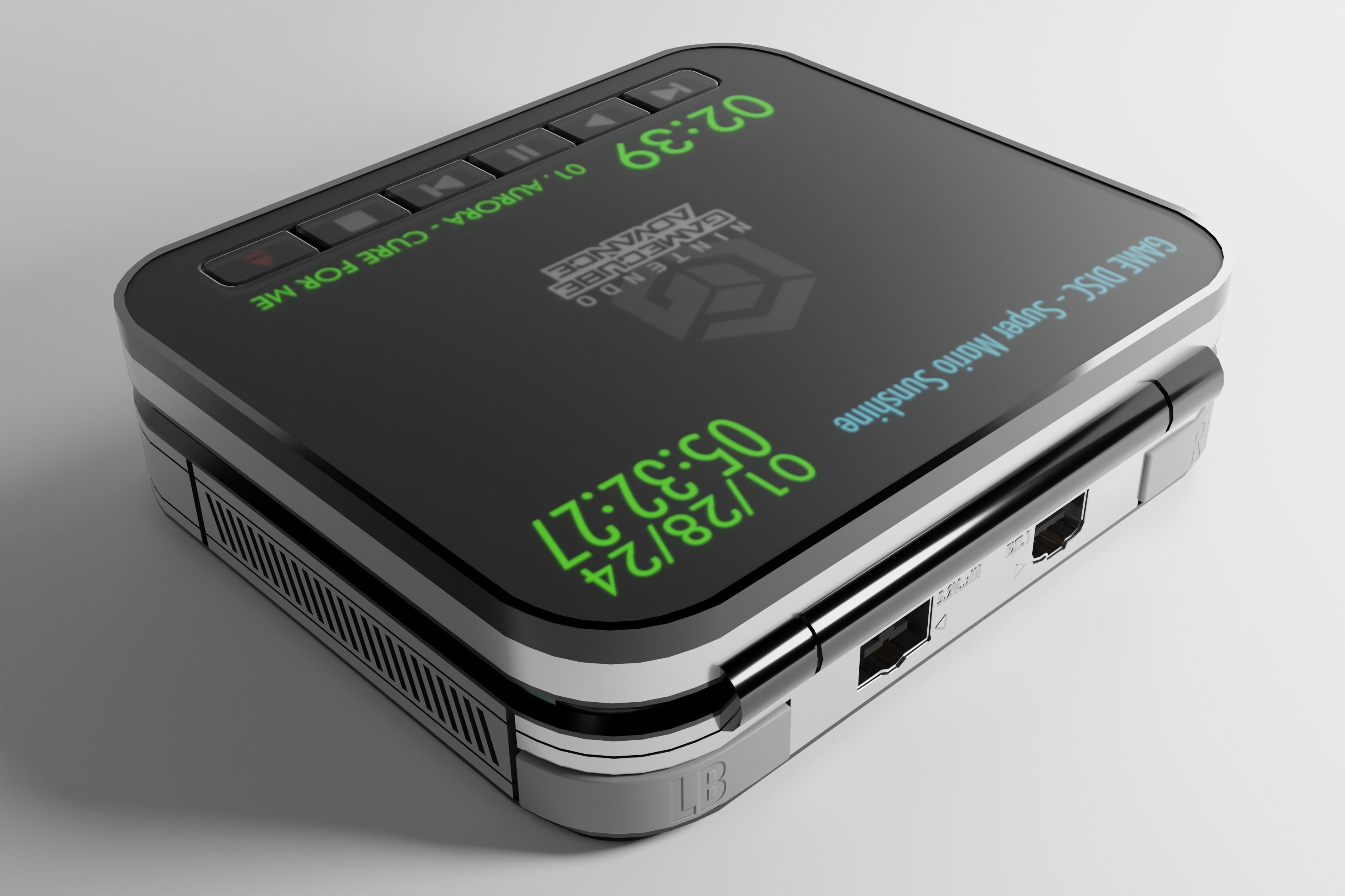 GameCube Advance Portable Low-poly 3D model_3