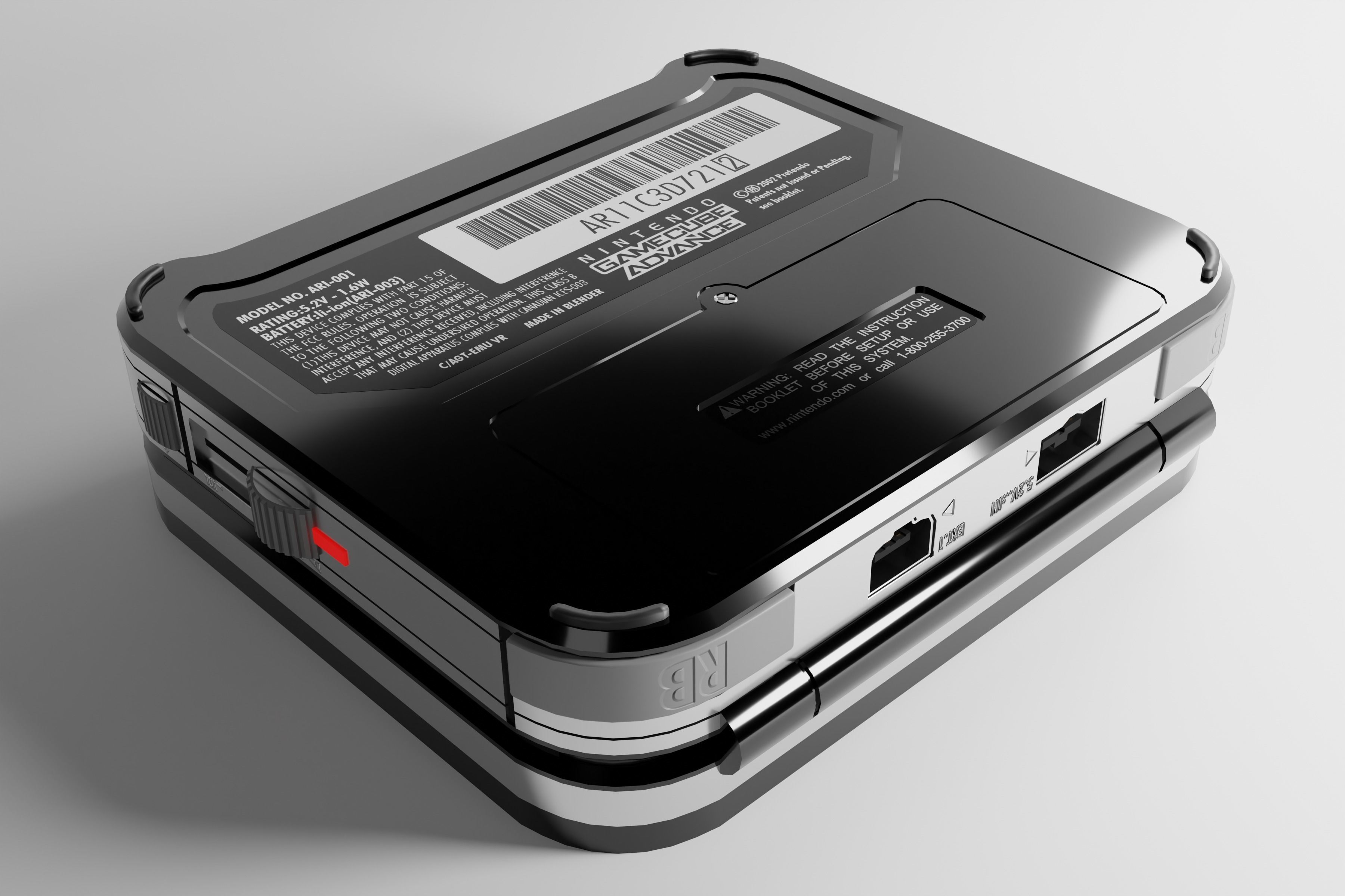 GameCube Advance Portable Low-poly 3D model_4