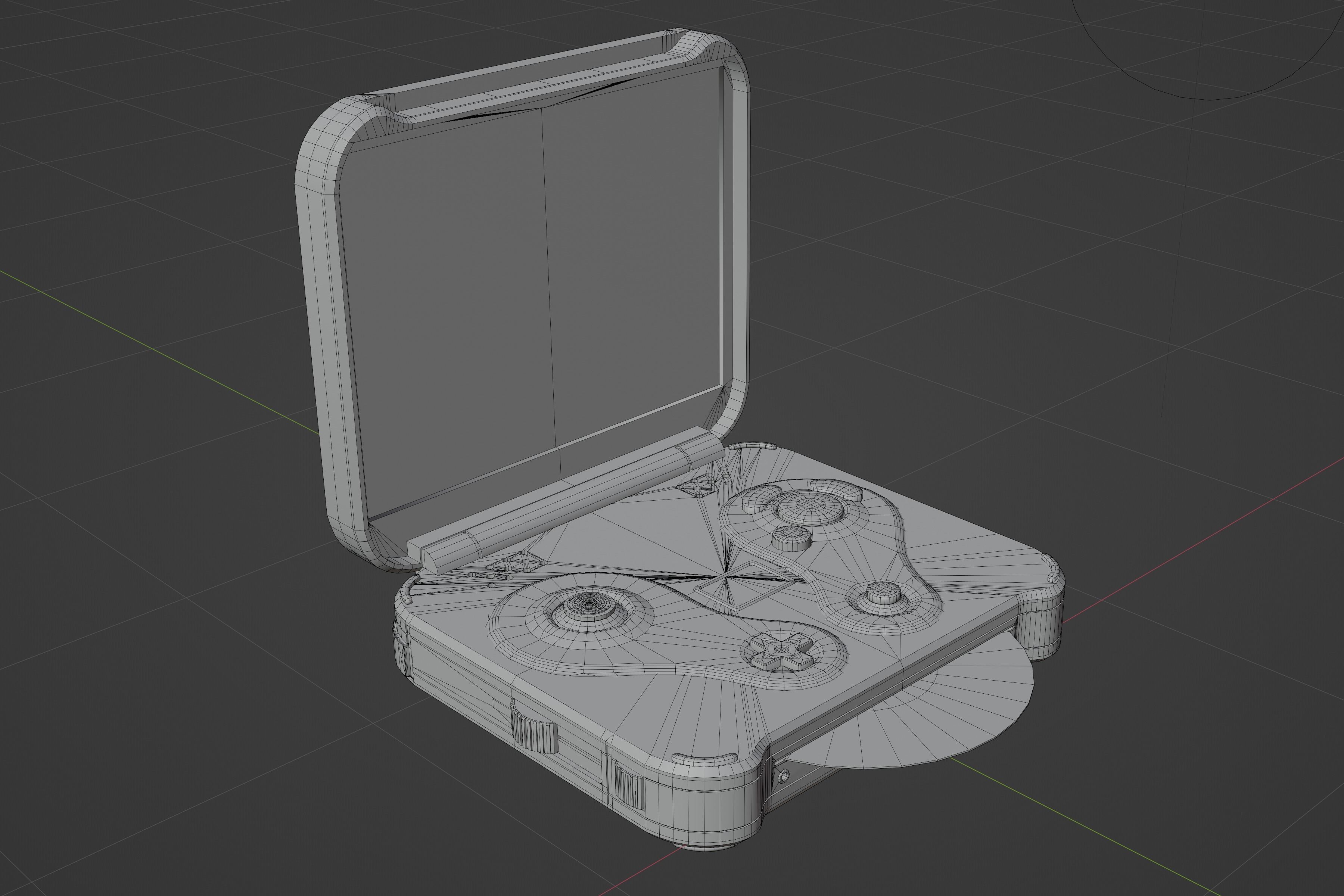 GameCube Advance Portable Low-poly 3D model_6