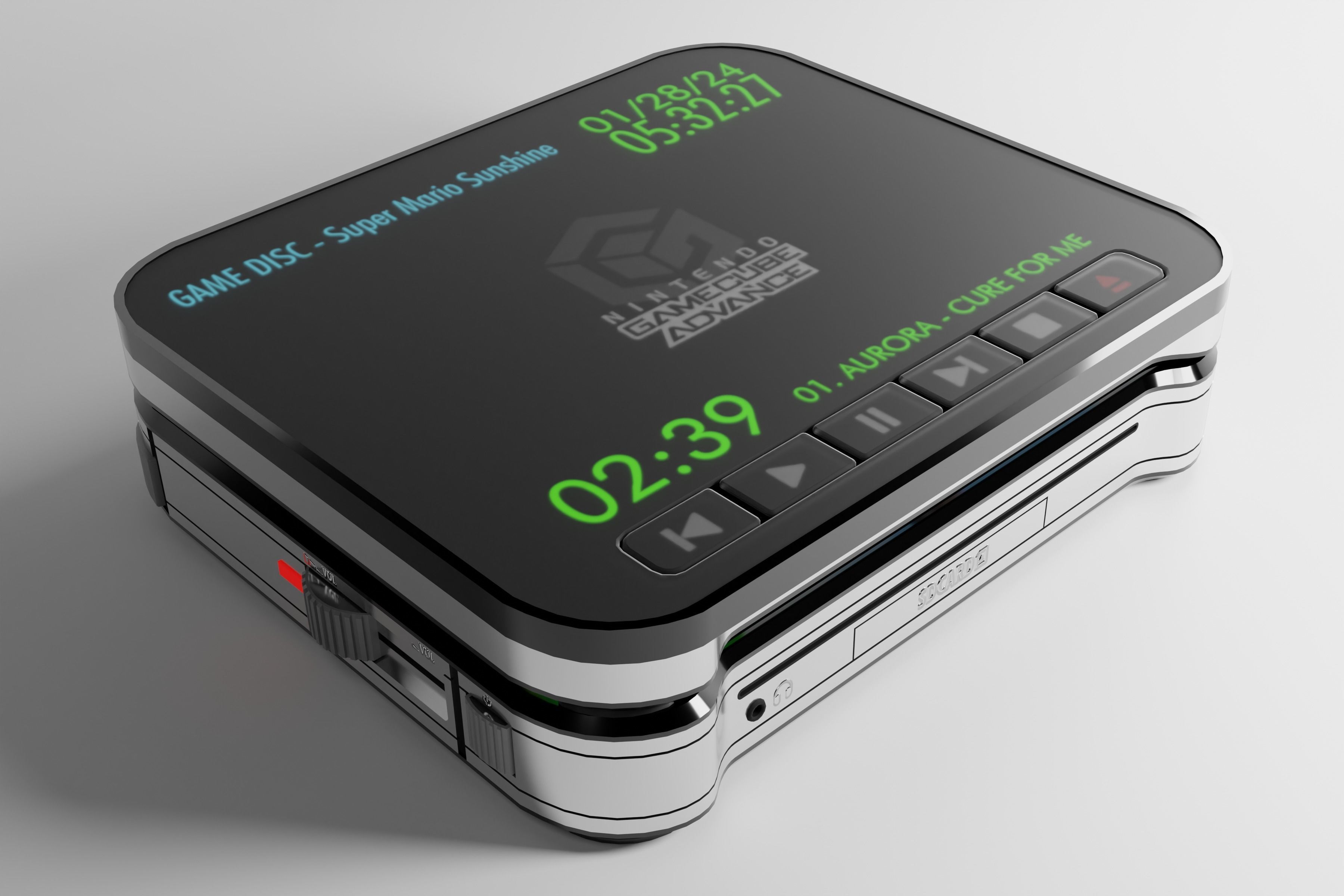 GameCube Advance Portable Low-poly 3D model_2