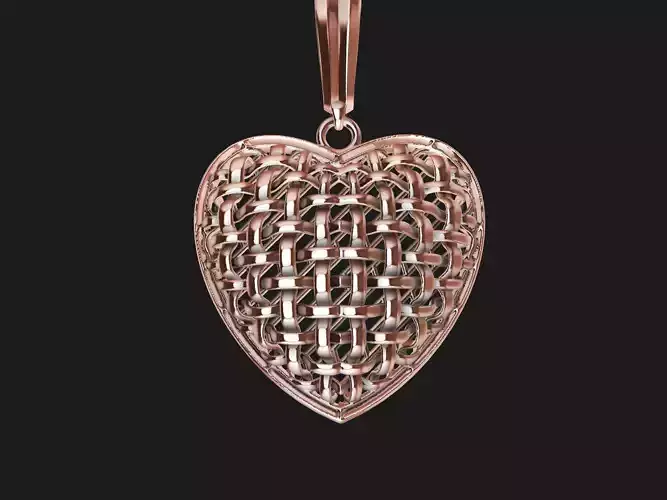 Weave love Pendant 3D print model
