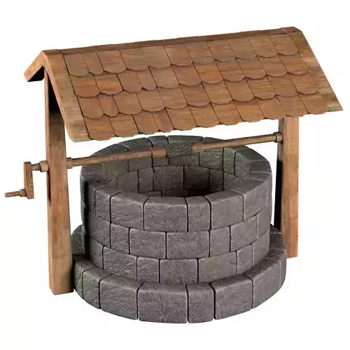 3d model Well pbr Free low-poly 3D model