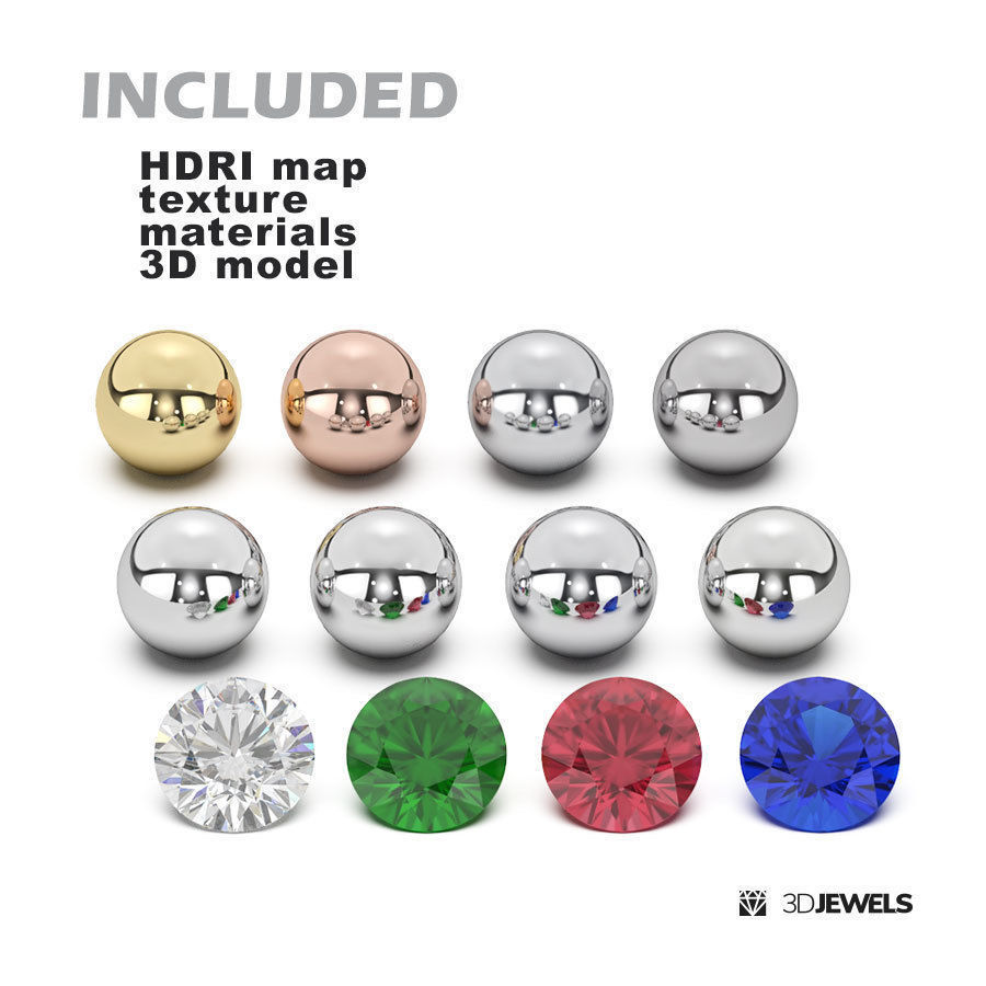 Photorealistic Scene Setups for KeyShot Jewelry Renderings Pack5 3D model_6