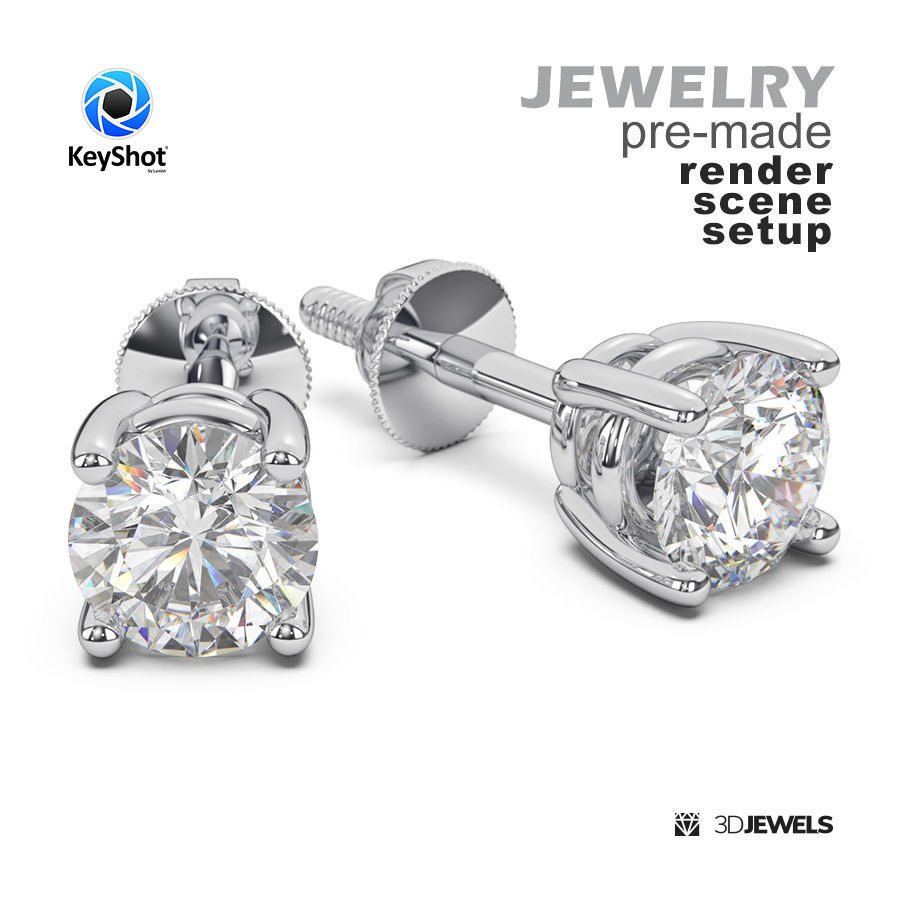 Photorealistic Scene Setups for KeyShot Jewelry Renderings Pack5 3D model_2