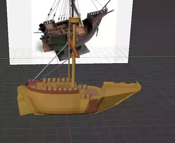 Catalan Nava Low-poly 3D model