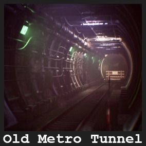 Old Metro Tunnel 20 Assets Low-poly 3D model_13