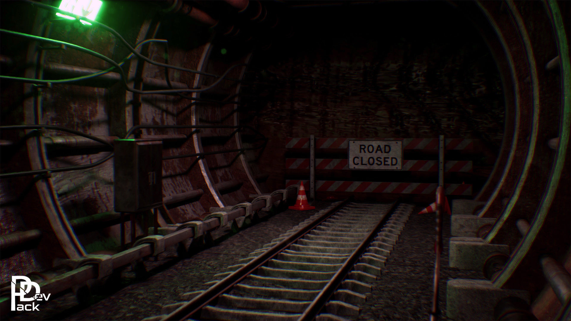 Old Metro Tunnel 20 Assets Low-poly 3D model_6