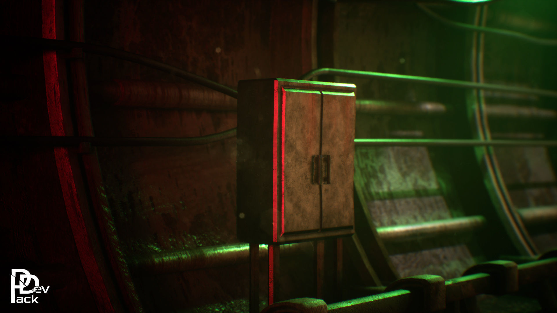 Old Metro Tunnel 20 Assets Low-poly 3D model_12