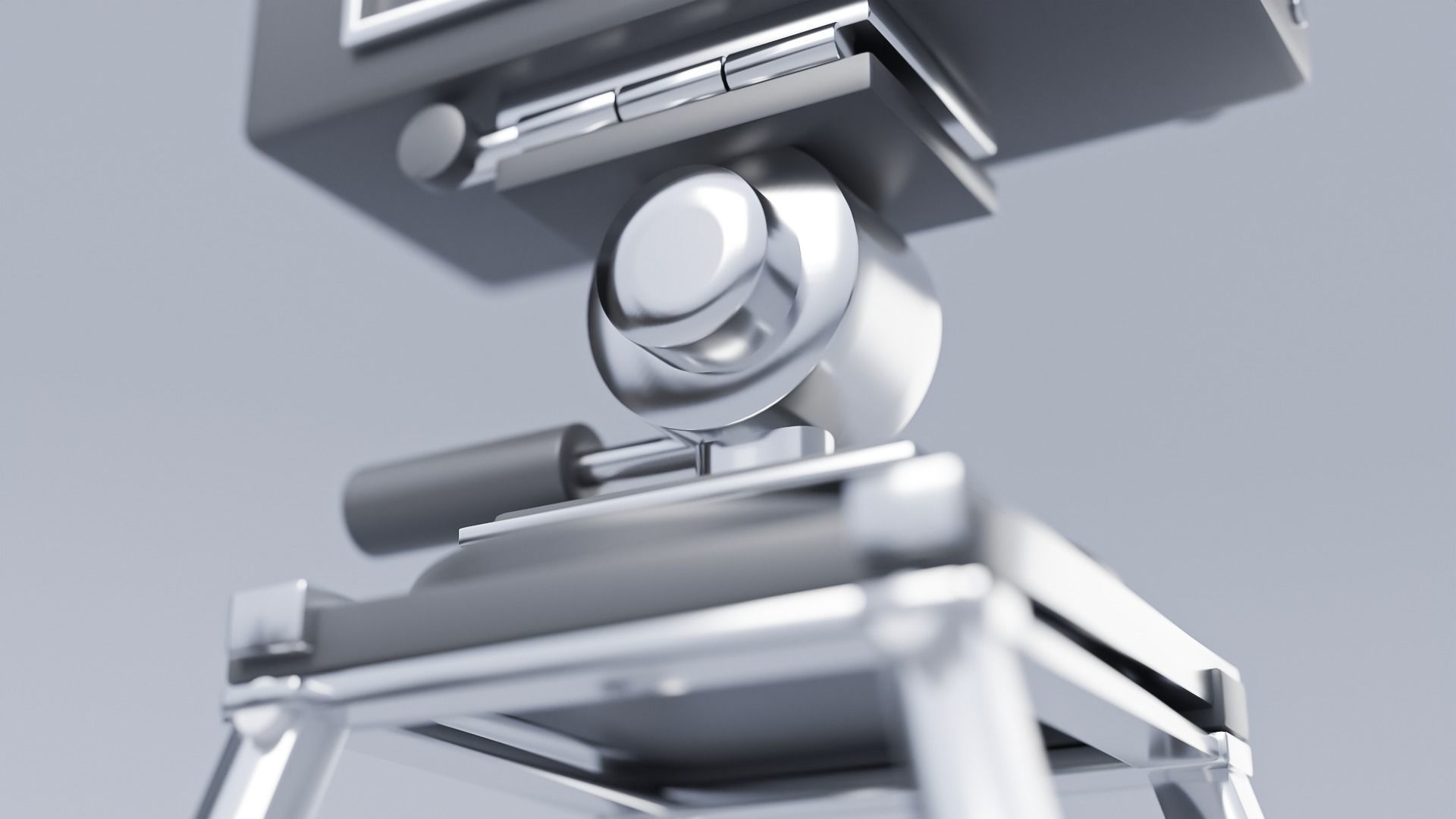 Old broadcast camera 3D model Low-poly 3D model_2