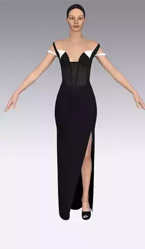 Dress black corset dress 