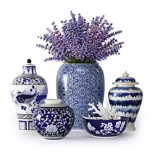 Vases Set 01 3D model